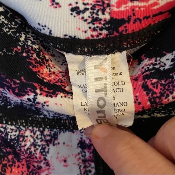 Yitong Leggings with Mesh Side Pink Size:S/M - Picture 3 of 4